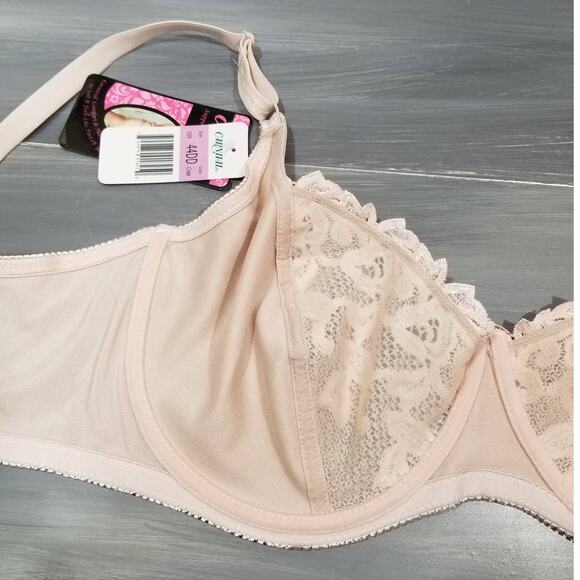 Carnival Bra Underwire Minimizer 509 Satin and Lace 44DD Champagne - Picture 6 of 10